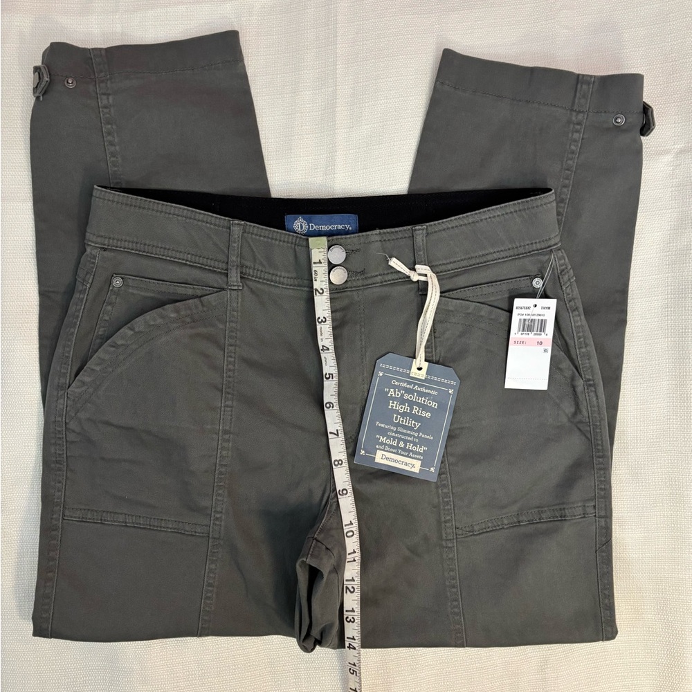 Democracy Women's "Ab"solution High-Rise Tapered Utility Jeans Sz 10 NWT - - Picture 10 of 14